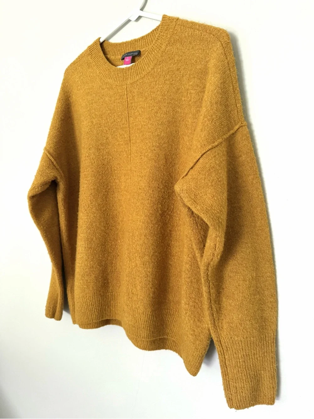 Vince Camuto Sweater Slouchy Drop-Shoulder Cozy Oversized Crewneck Size S Small